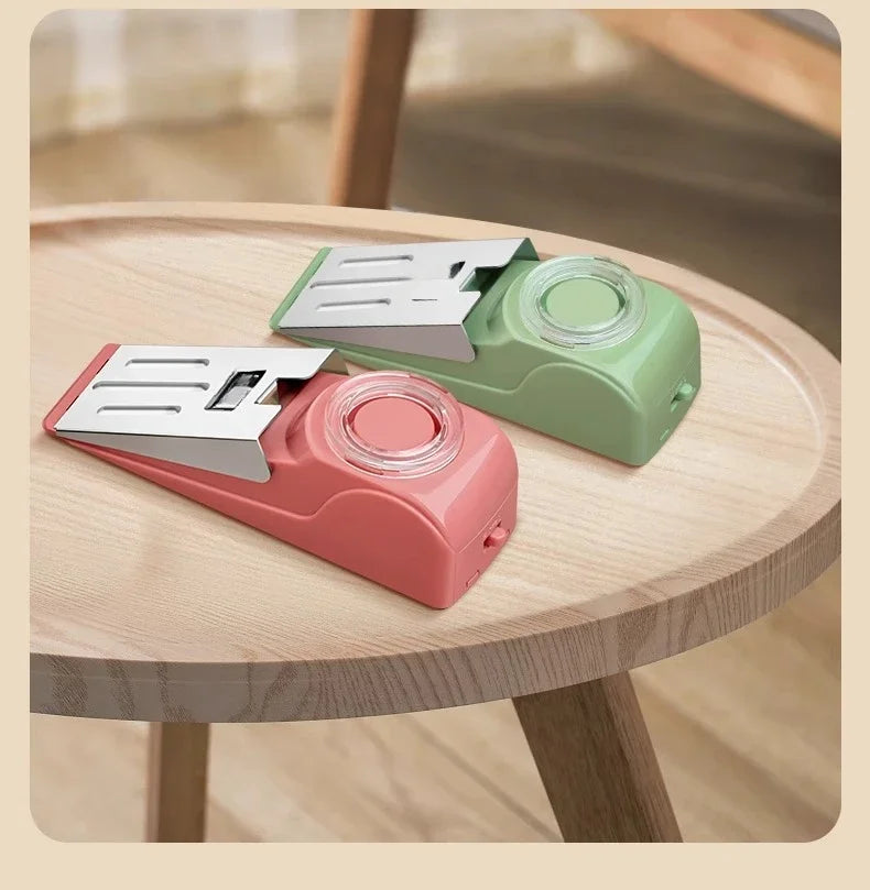 NEW 2-4 PCS Set Sound and Light Portable Anti-Theft Alarm Anti-Wolf Household Door Stopper Crack and Door Plug Hotel Office and B&B Home Alarm for Girls Women Living Alone Home Security Supplies