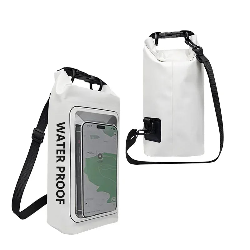 2L Swimming PVC Pack Dry Bag Touch Screen Outdoor Waterproof Shoulder Kayak Bags Trekking Drifting Rafting Surfing Boating Bag Summer Water Sports Accessories