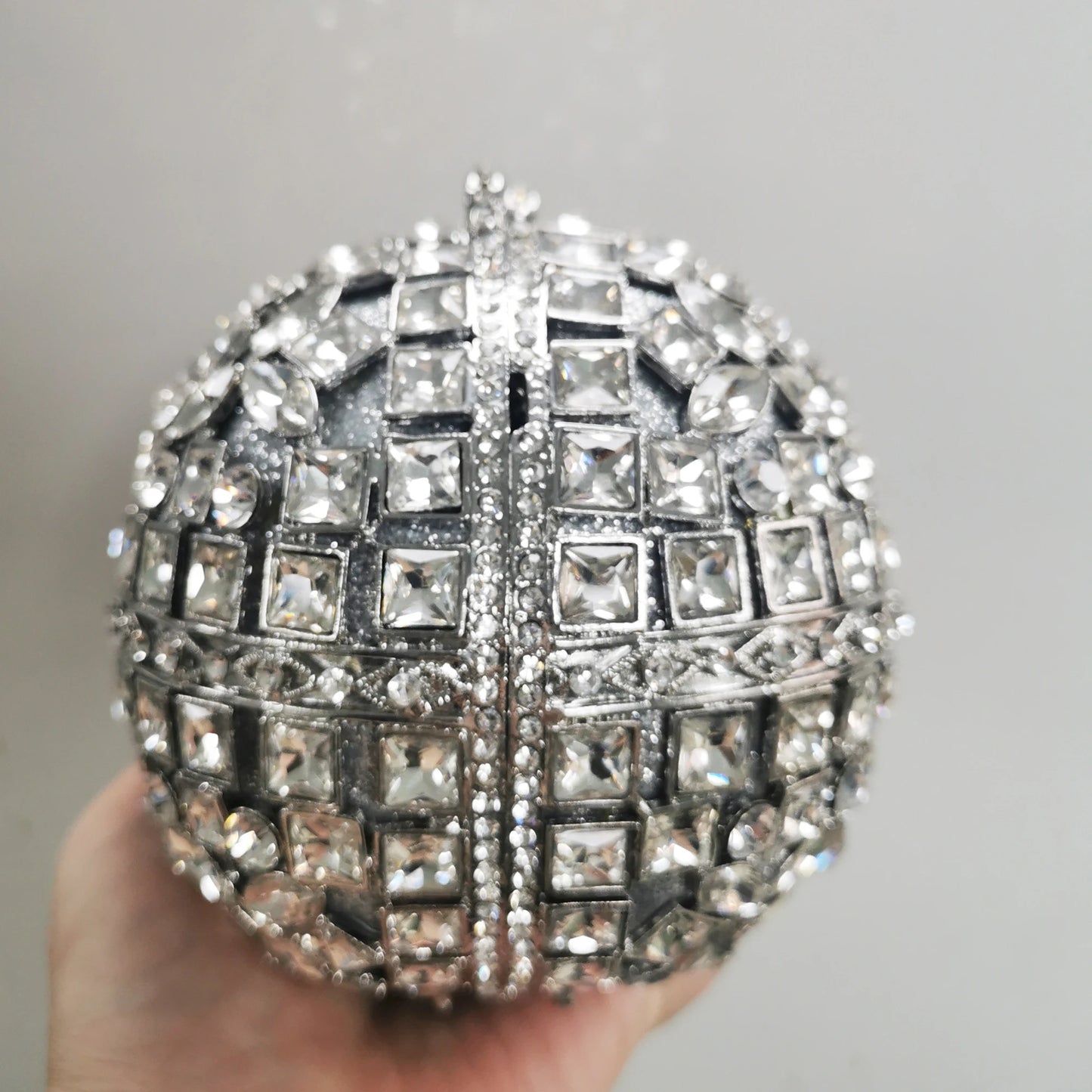 5 Colors Woman Luxury Diamond Crystal Stone Ball Shape Evening Bag Banquet Birthday Evening Wedding Party Lady Handbag Wedding Bridal Diamond Hollow Purse