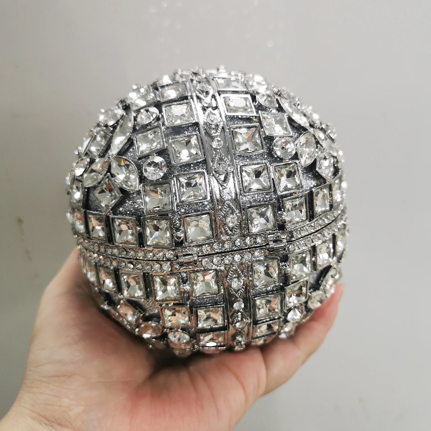 5 Colors Woman Luxury Diamond Crystal Stone Ball Shape Evening Bag Banquet Birthday Evening Wedding Party Lady Handbag Wedding Bridal Diamond Hollow Purse