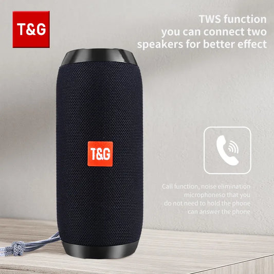 NEW Arrivals Red/Black TG117 Bluetooth Speakers Portable True Wireless Sound Box Waterproof Loudspeaker Outdoor Stereo Surround Supports TF Radio Subwoofer