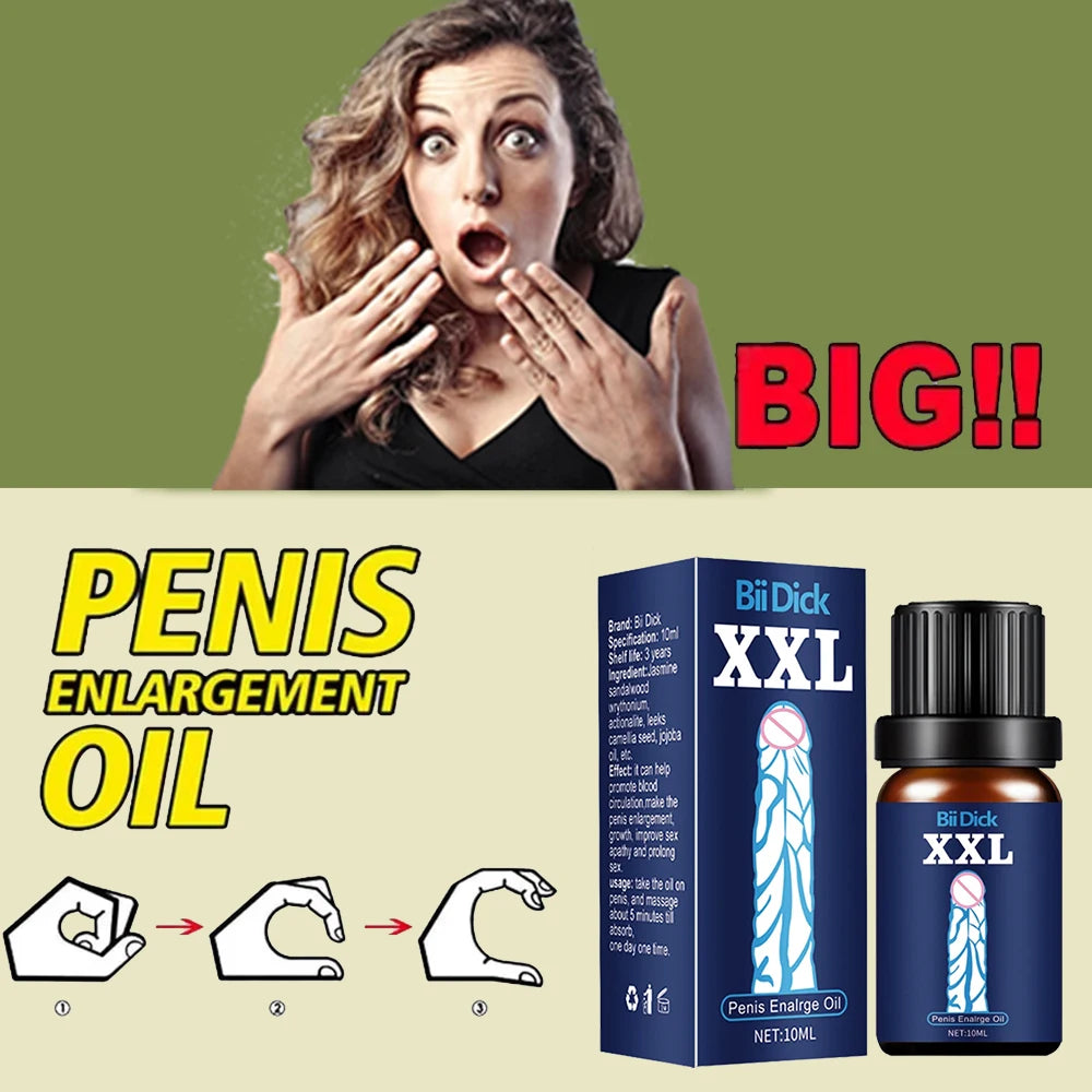 Adult Penis Permanent Thickening Growth Man Massage Enlargement Oils Cock Erection Enhance Big Dick Enlarge Liquid Men XXL Enlargement