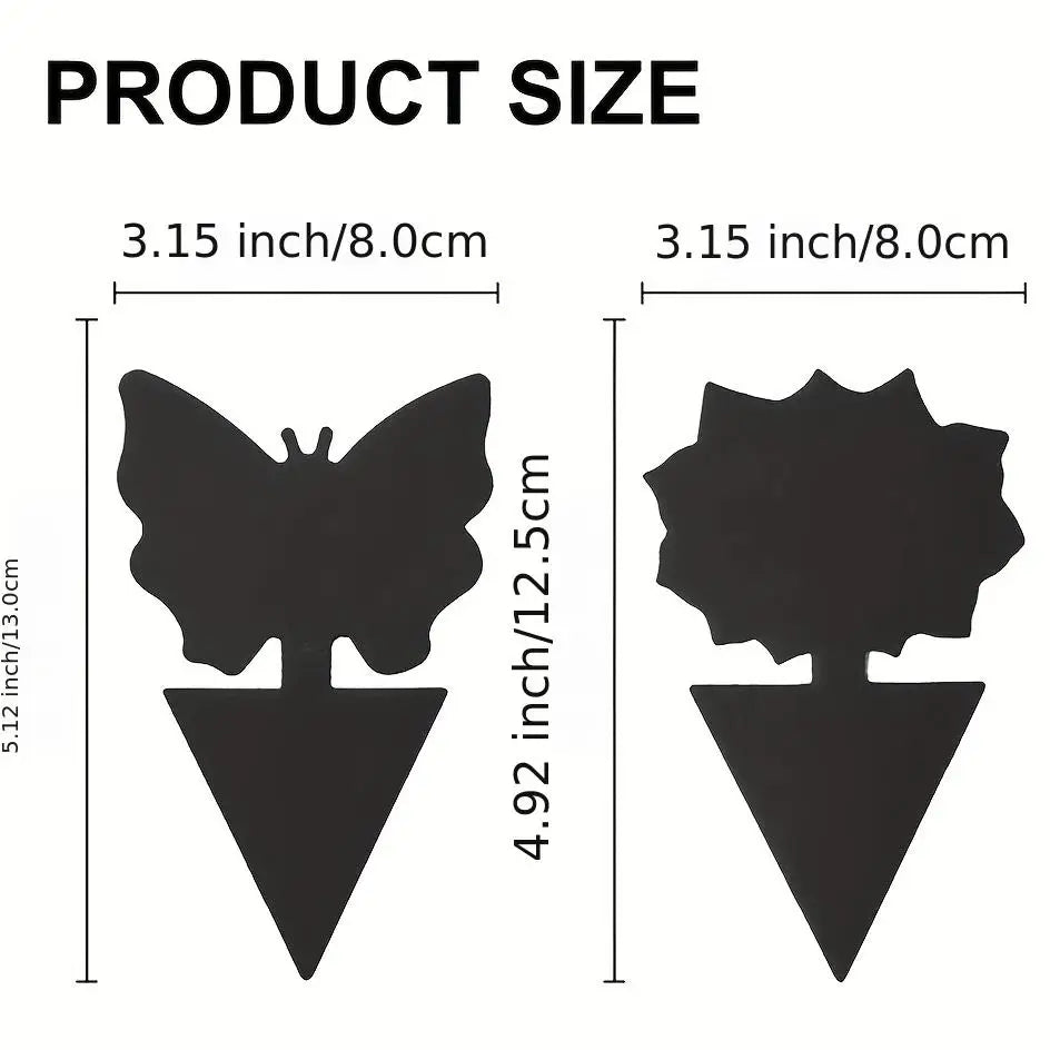12/24Pcs Black Sticky Fly Trap Insect Traps Dual Sided Fly Catcher Plant Pest Control Strong Glue For Aphids Mosquitoes