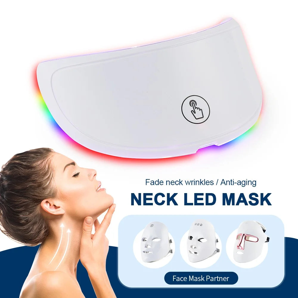 Neck Led Mask Anti-Aging Mask Skin Tightening Lifting Neck Beauty Device Brighten Skin Rejuvenation Improve Neck Muscle Sagging Women Skin Care Accessories Beauty Salon Supplies