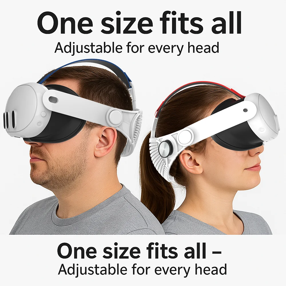META Quest Head Strap for Quest 3S/3 VR Light Adjustable Comfortable Soft Wear Gaming Movies Headset Elite Strap For Meta Quest 3S/Quest 3 VR Electronic Accessories