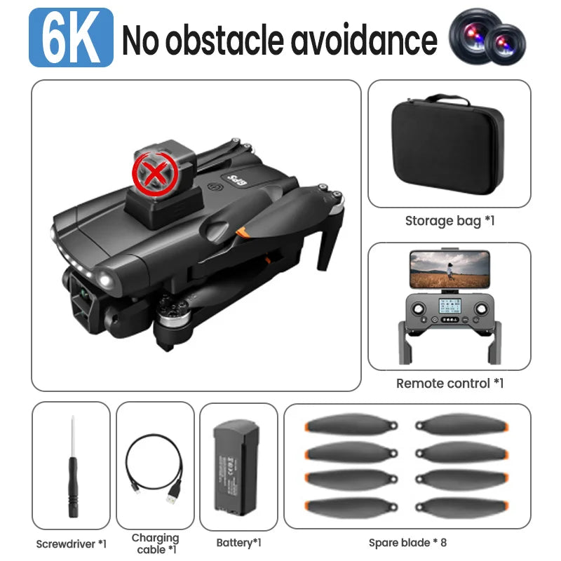 NEW Arrivals For Xiaomi V198GPS 18 Languages Drone ESC 6K Professional High Quality HD Camera Video Recording Brushless Obstacle Avoidance Aerial Optical Foldable Quadcopter Mini Drone Electronics Accessories Supplies