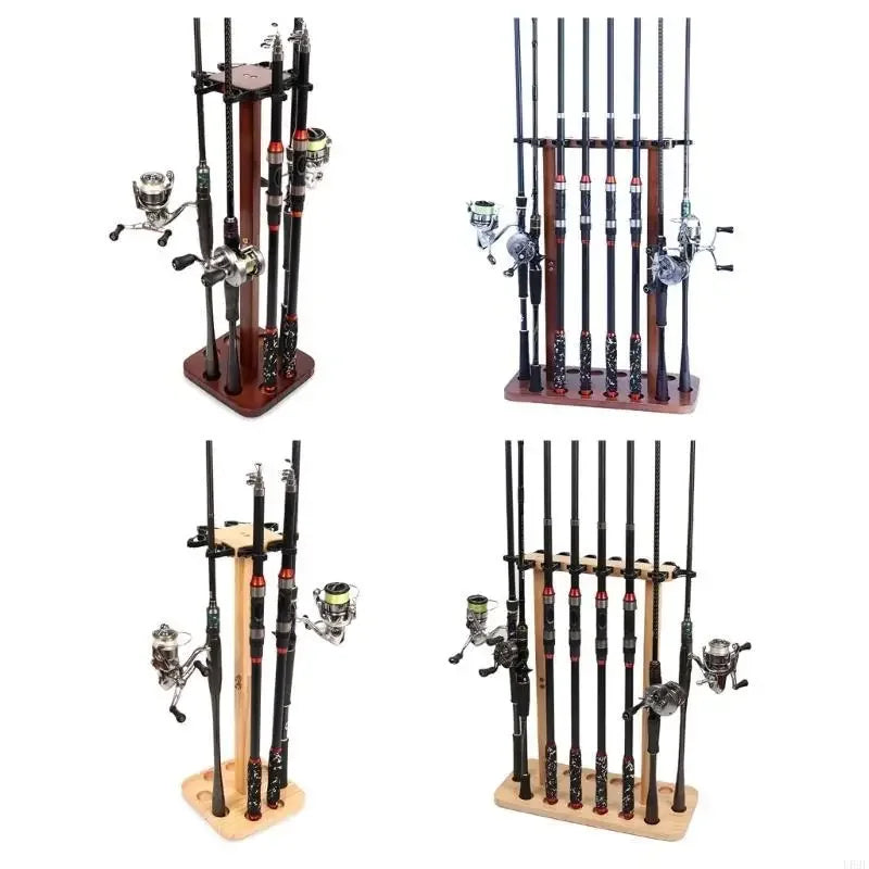 8-14 Bit Vertical Fishing Rod Storage Holder Fishing Gear Equipment Organizers Fishing Rod Rack Floor Stand Fishing Rod Rack Home Garage