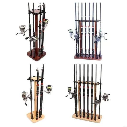 8-14 Bit Vertical Fishing Rod Storage Holder Fishing Gear Equipment Organizers Fishing Rod Rack Floor Stand Fishing Rod Rack Home Garage