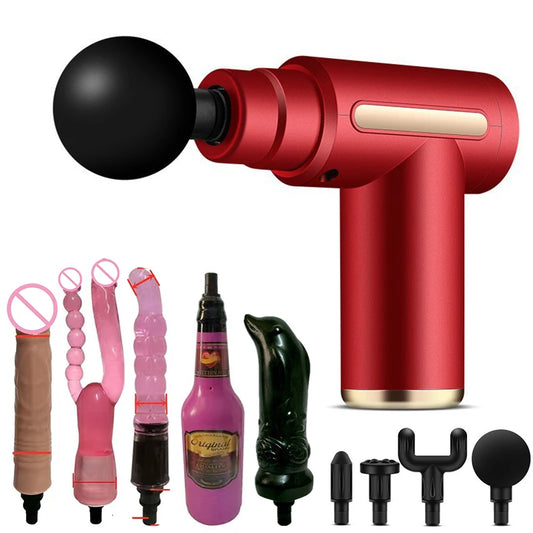 Fascial Gun Sex Massager Muscle Massage Gun Female Vaginal Vibrator Dildo Sex Toys High Frequency Vibration Variable Speed