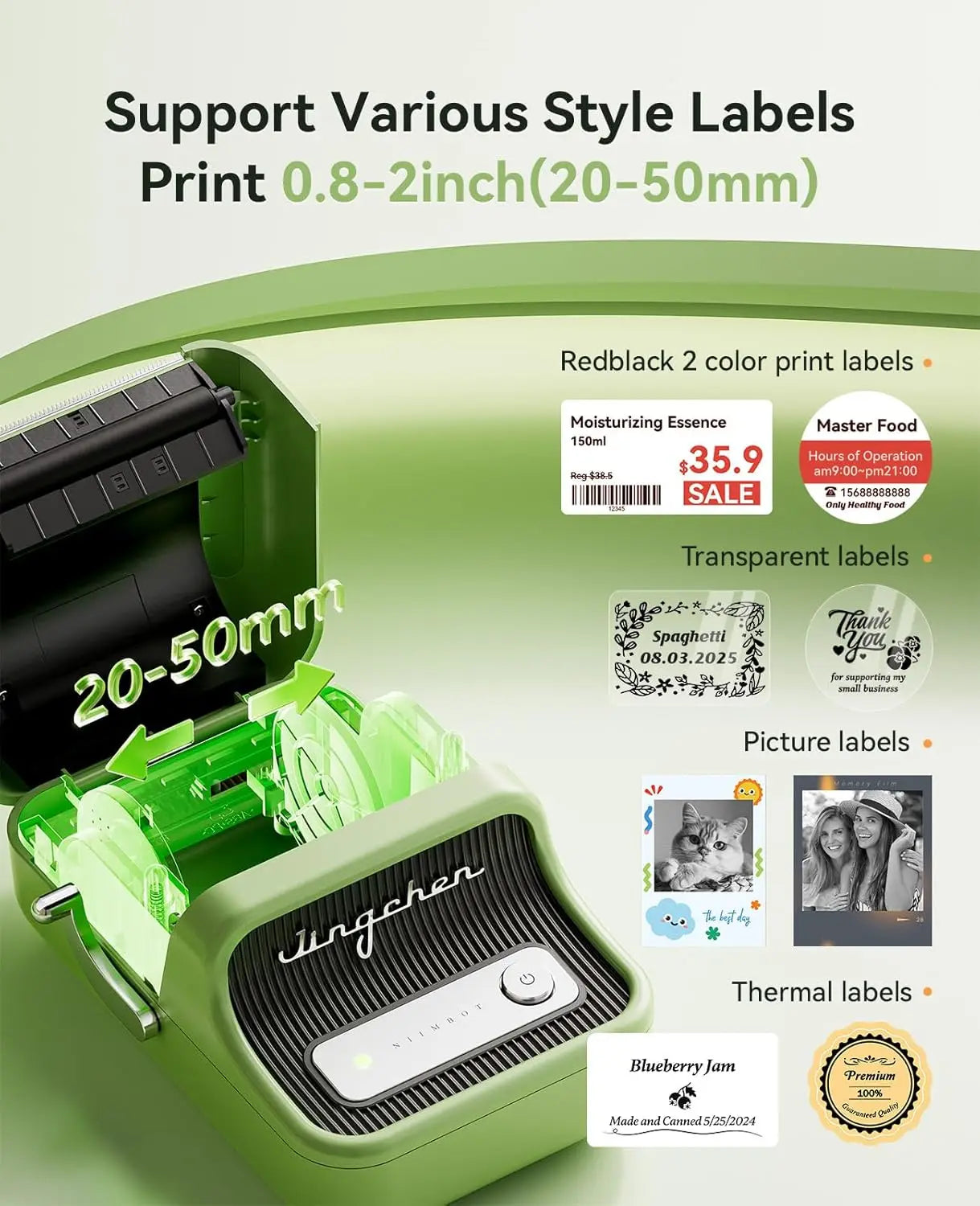 B21 PRO Mini Adhesive Label Printer Wireless Portable Thermal inkless Maker Photo Barcode Price Tag Sticker 200 300dpi