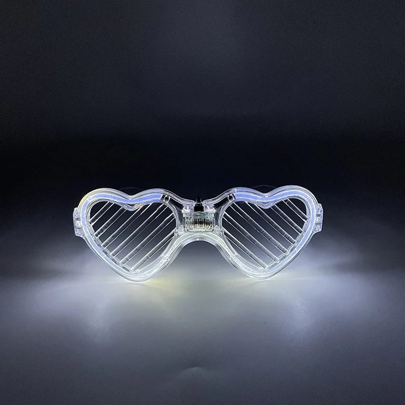 2 PCS Set Headbands + Glasses Rave Party  Luminous Flashing Noodles Headband Light Up Braid Headband Girl Women Bar Club Night Show Headwear Supplies