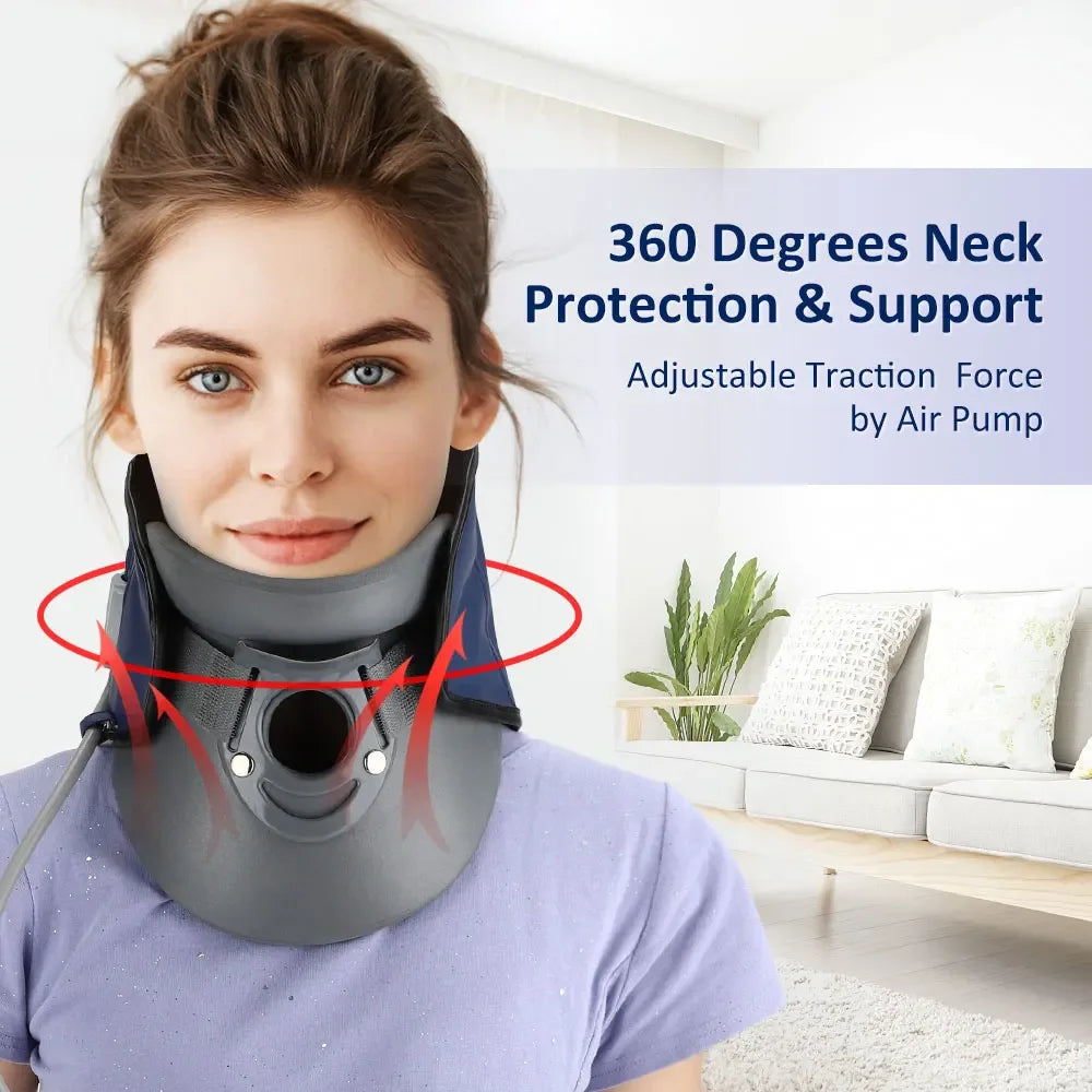 Adjustable Neck Traction Device Inflatable Cervical Vertebra, Tractor Support, Relieve Cervical Injuries, Pain Relief Stretch Neck Body Care Devices Supplies Health Care Products