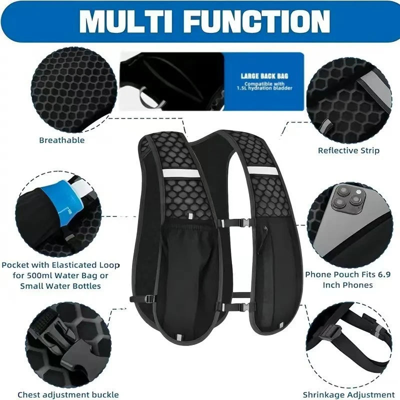 HOT SALE Light Weight Hydration Backpack for Outdoor Sports - Ergonomic Water Holder for Running, Cycling, Walking and Kayaking Women Men Sports Supplies