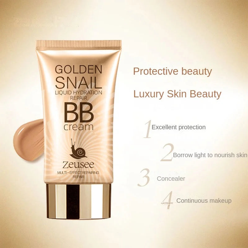 NEW Arrivals Golden Snail BB Cream Liquid Foundation Long-Lasting Oil Control Acne Base Cream Makeup Moisturizing Matte Before Milk Isolation Genuine Women Female Cosmetics Supplies