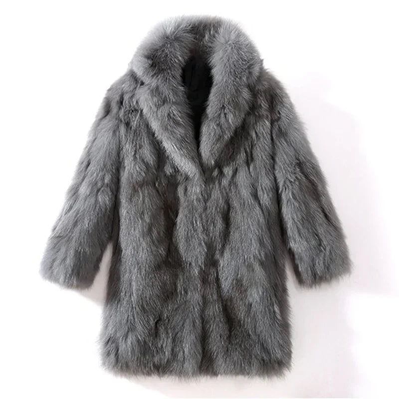 NEW BIG SAVE Winter Fur Coat Jacket Thick Men Lapel Warm Luxury Faux Fur Black Furry Shaggy Outerwear Windbreaker Snow Clothes Supplies Men Luxury Fashion Clothing Products