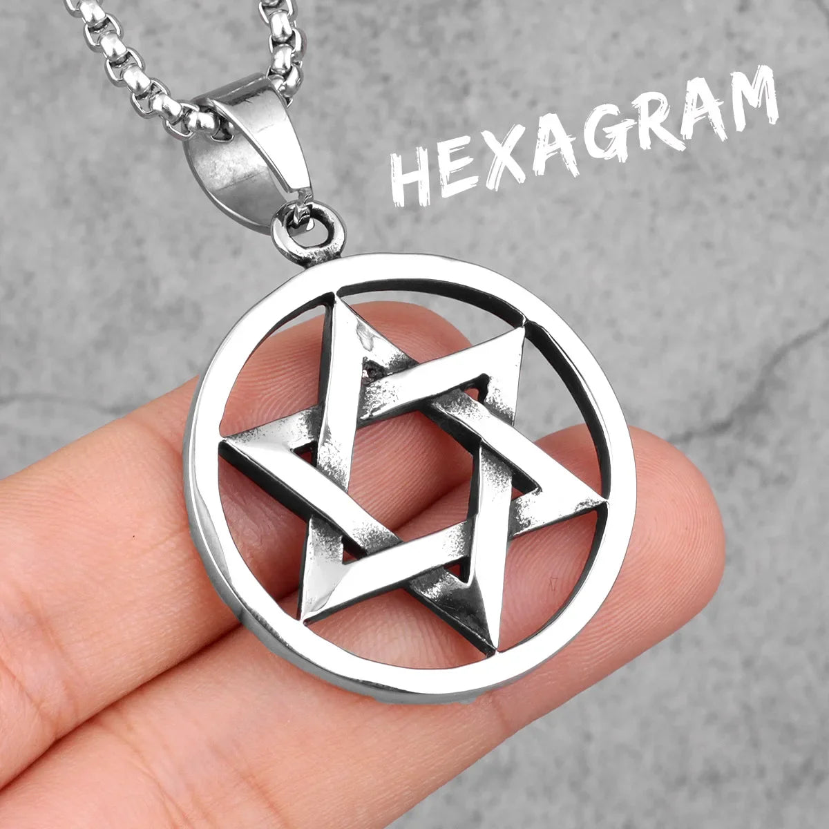 38 Types Illuminati's Masonic Hexagram Salomon Star of David Masonic Stainless Steel Men Necklaces Pendant Chain Punk New in For Women Fashion Secret Society Jewelry Gifts
