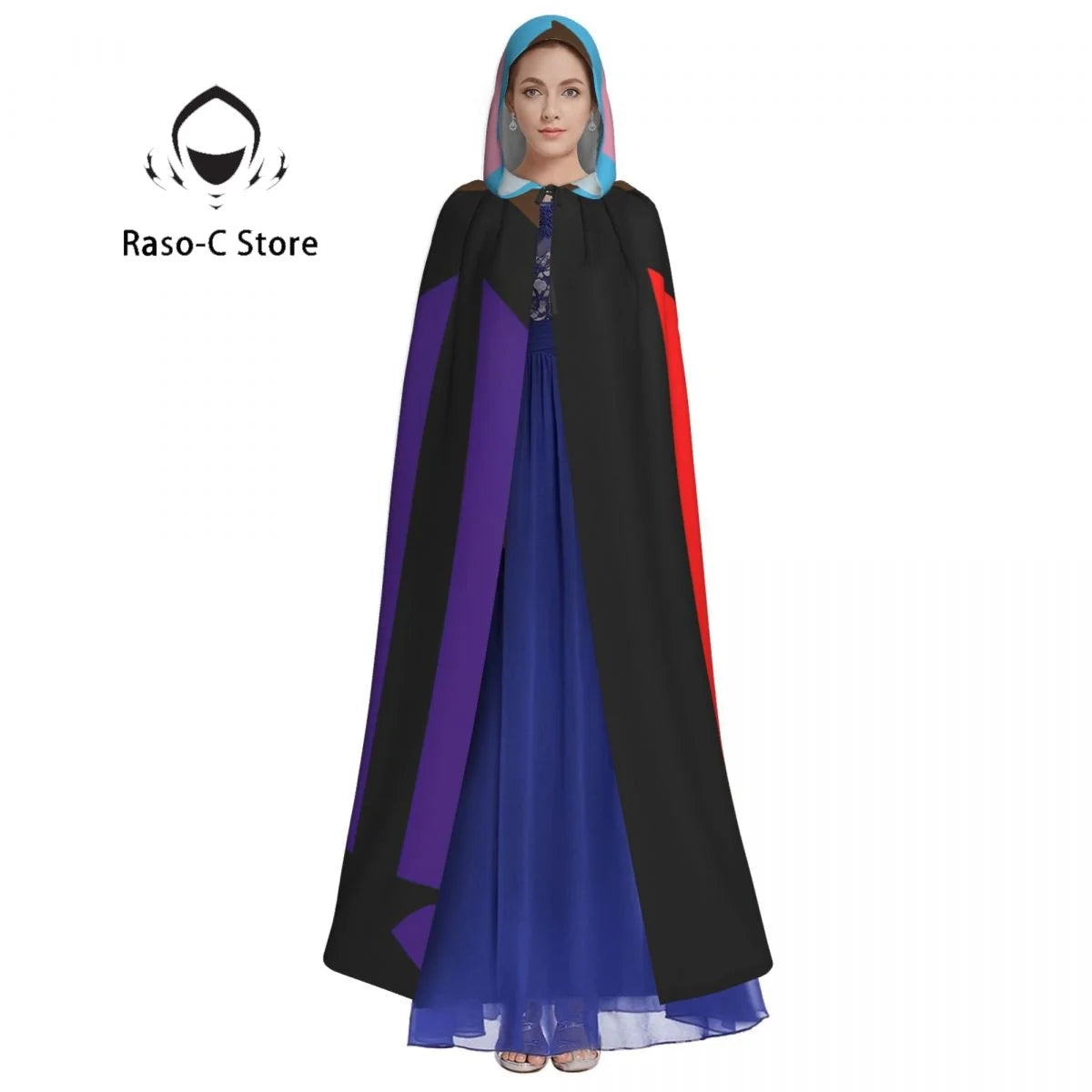 Long Cape Cloak Pride Flag Rainbow Hooded Cloak Coat Autumn Hoodies