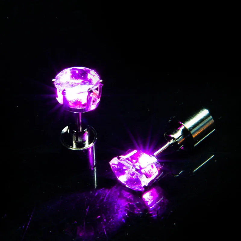 1/10/20 PCS Set LED Luminous Earrings Scrunchies Glowing Hairband Girl Light Up Hair Scrunchy Rave Festival Party Night Clubwear Headwear Supplies Hair Accessories