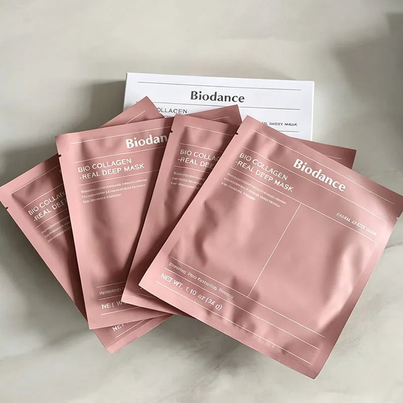 5 Colors Korean Collagen Face Mask Highly Effective Moisturize Improve Skin Elasticity Soothing Repair Non-irritating Face Skin Care Products