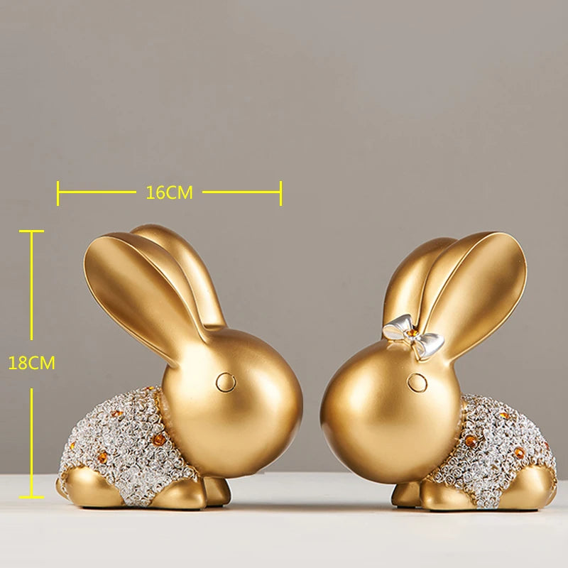 Home Decoration Luxury Accessories Feng Shui Gold Statuette Study Desk Ornaments Luxury Living Room Decoration Figurines Interior