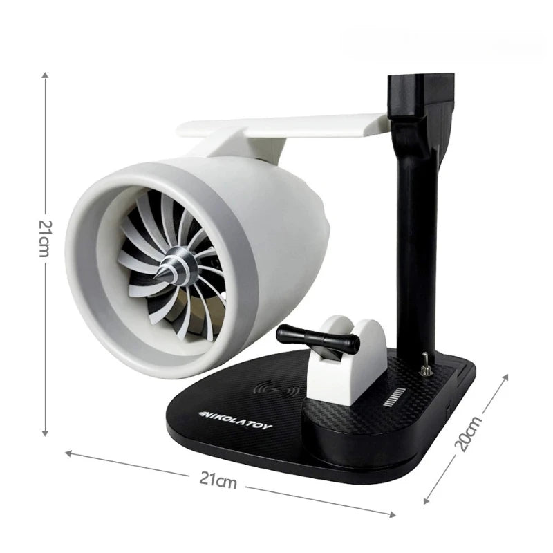 NEW LED Light Night Vision NK-1 Wireless Fast Charging Spray Fan Engine PLA Humidification Spray Turbofan Model Desktop Ornaments Toy