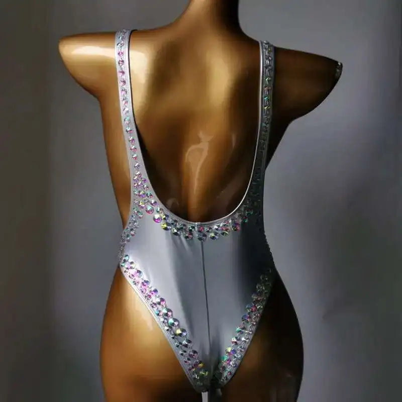 NEW Ladies Luxurious Rhinestones Diamonds Swimsuit Exterior Boutique High-End One-Piece Bikini Women Luxury Swimwear Beach Wear
