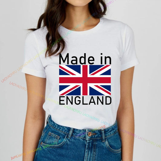 NEW Arrivals  S-4XL Summer New Shirt England Flag Badge Unisex Patriotism Graphic T-Shirts Women's T-Shirts Men T-shirt Short Sleeve Tee Women Men Casual Sports Supplies