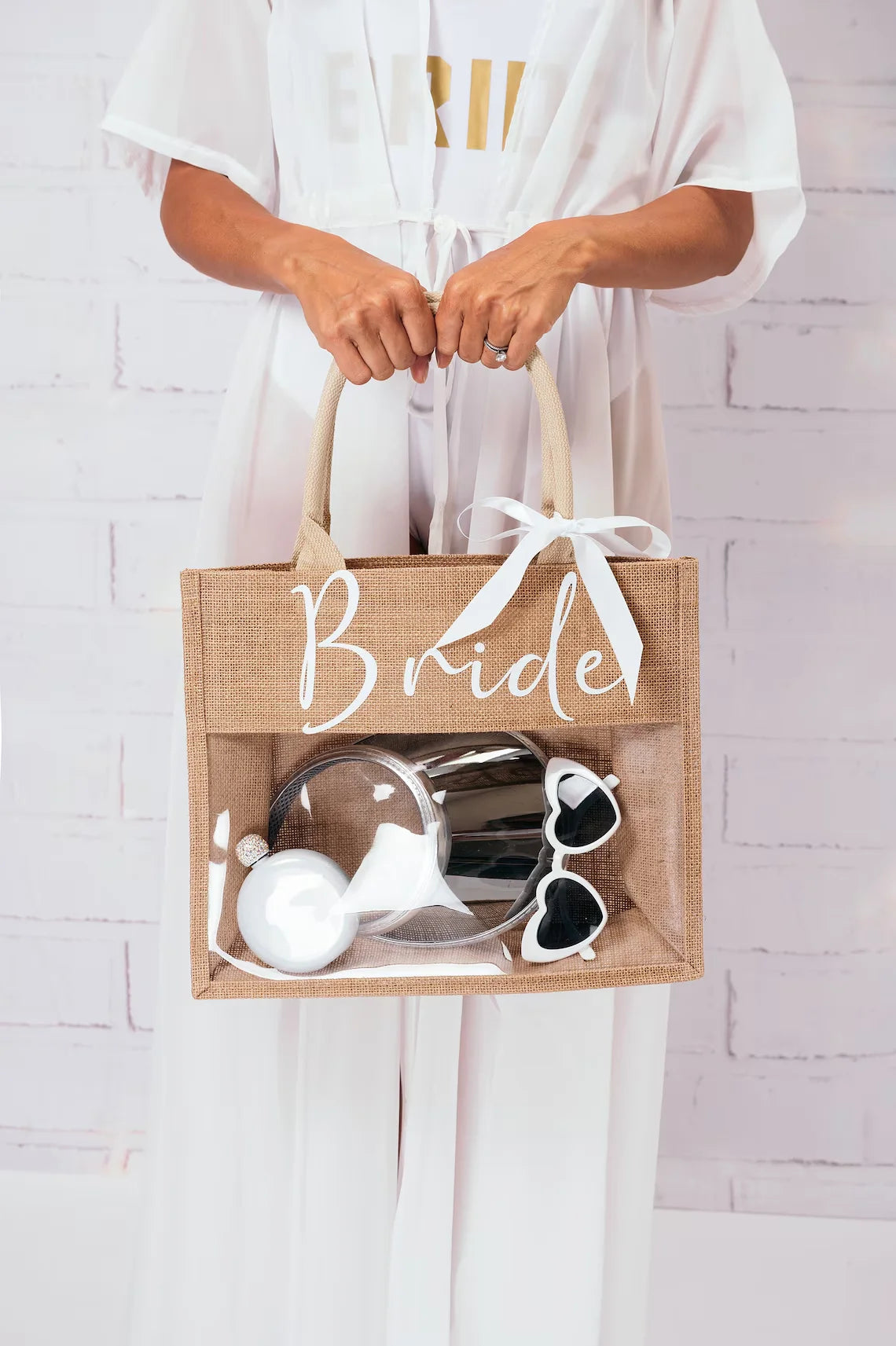 NEW Arrivals Summer Beach Semi-Transparent Bride Beach Bag Bride To Be Things for Wedding Engagement Honeymoon Handbag Party Decoration Gift Accessories