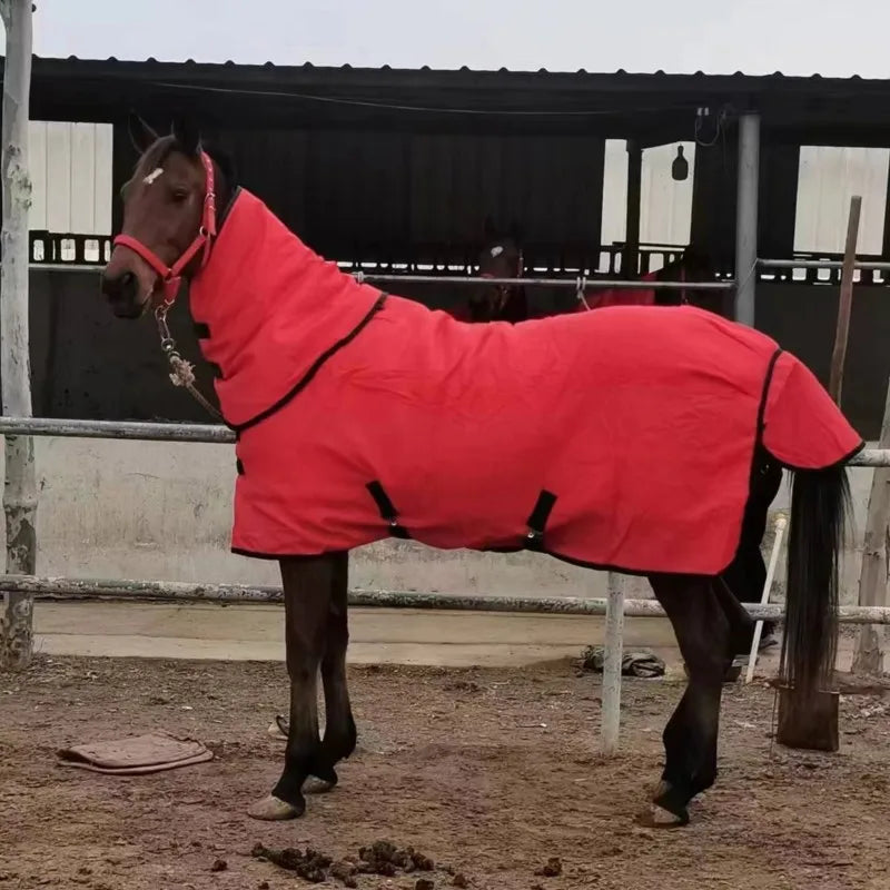 NEW Arrivals Winter Thickened Cotton Horsecloth Plus-Sized Horse Sweat and Blood Pony Horse Rug Snow Raincoat Full Body Blanket Pets Animals Supplies