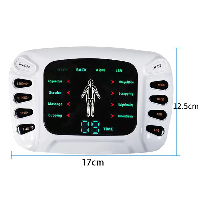 Full Set Electrical Muscle Stimulator + Slippers + Socks English Button Therapy Massage TENS Electronic Massager  Physiotherapy TENS Machine Health Care Supplies