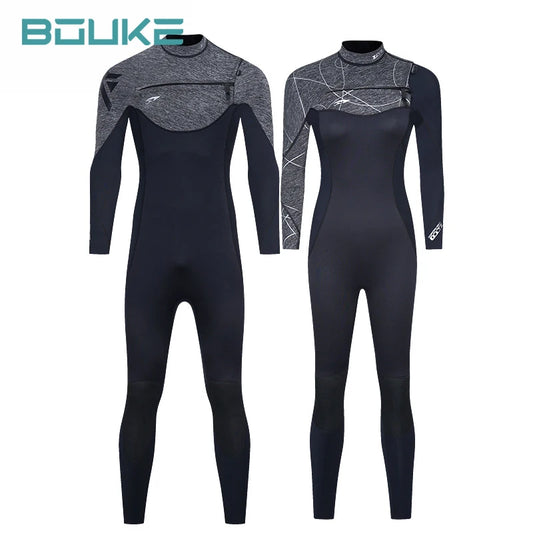 NEW S-4XL Plus Size 5 Colors Women Men Premium 3MM Neoprene Professional Diving Wetsuit Surf Scuba Diving Suit Keep Warm Kayak Surfing Fishing Spearfishing Kitesurf Women/Men Wet Suit
