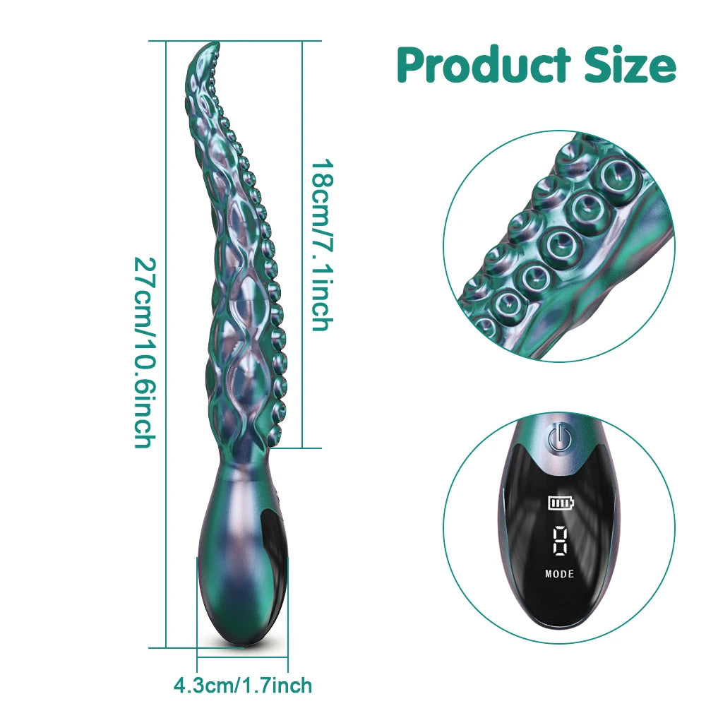 9 Modes Electric Dildo Sex Toys Vibrator Masturbation Tools for Women Penetration Vagina Vibrator Stimulator Sea Octopus Vibrator Adult Products 18+ Sex Shop Supplies