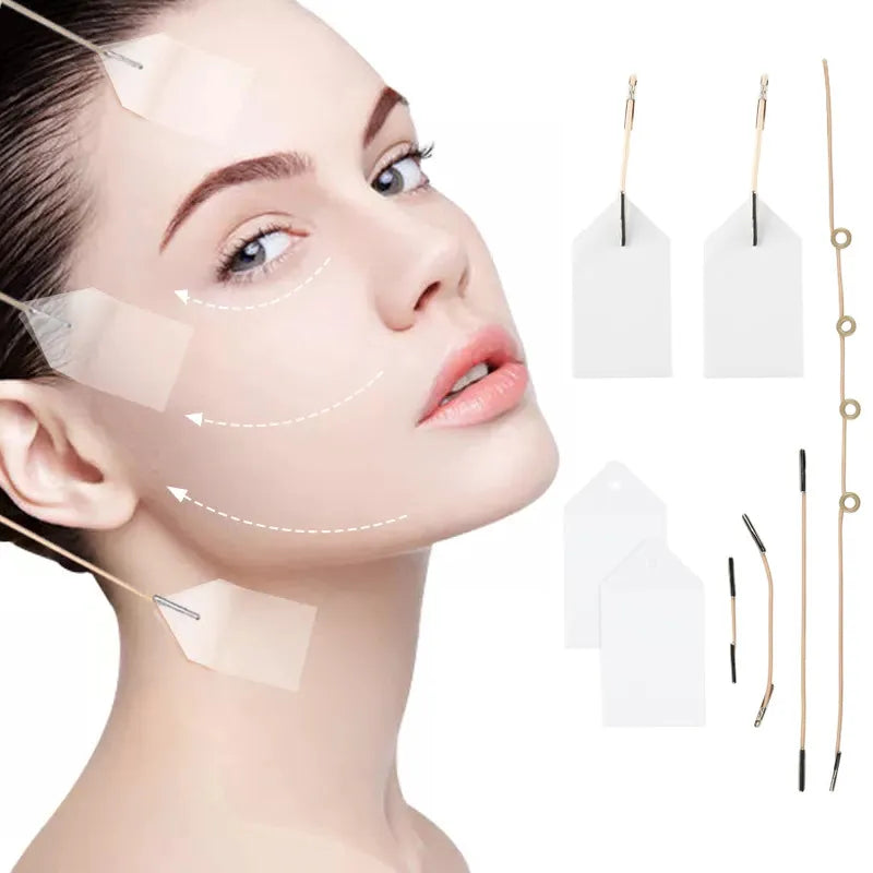 40Pcs/Set Invisible Thin Face Stickers V-Shape Fast Lifting Facial Lift Up Neck Eye Double Chin Wrinkle Makeup Adhesive Tape