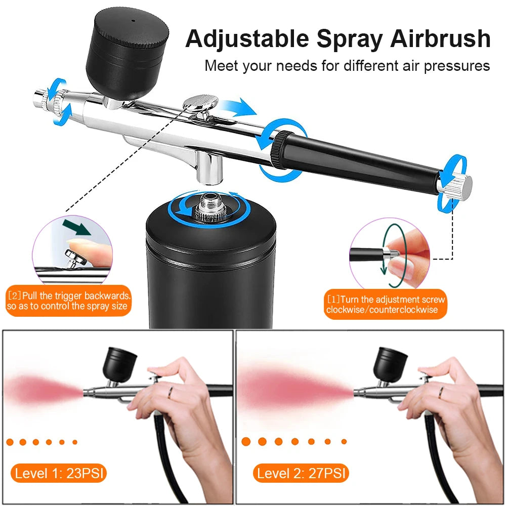 Airbrush Nail With Compressor Portable Air Brush Nail Paint Compressor For Nails Art Cake Painting Craft Airbrush Compressor