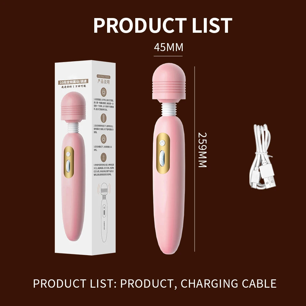 Wireless Dildos AV Vibrator Magic Wand for Women Clitoris Stimulator USB Rechargeable Massager Goods Sex Toys for Adults 18