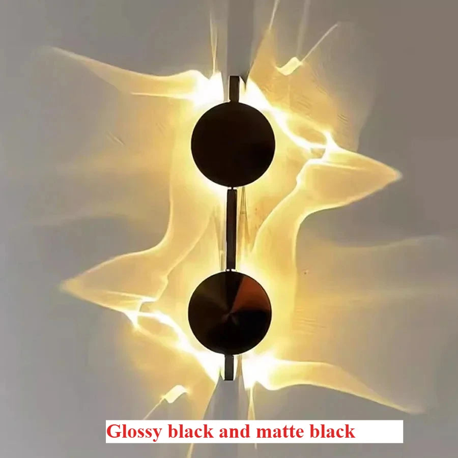 Creative Art Corrugated LED Wall Lamps Bedroom Bedside Shadow LED Wall Sconces Aisle Porch Corridor Atmosphere Wall Light