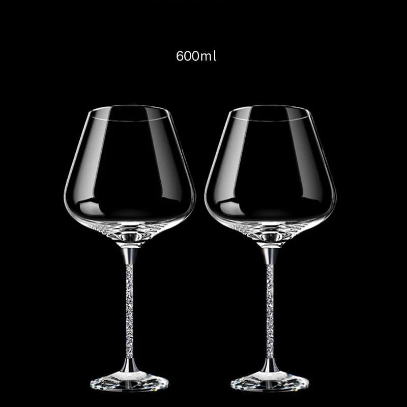 2 PCS Set Luxury Wine Glasses Crystal Champagne Flute Hand Blown Lead-Free 230/360/470/600ML Glass Cup Good Gifts for Wedding Anniversary Christmas Wine Home Restaurants Hotels Barware Accessories