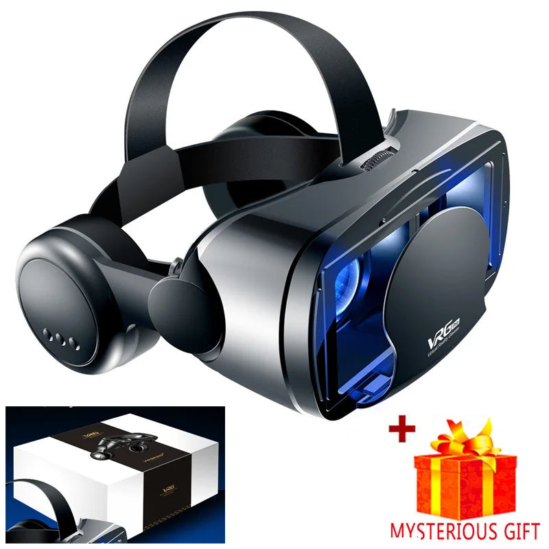 Top 1 Virtual Reality  Glasses 3D Headset Virtual Reality Devices Helmet Viar Lenses Goggle Eyewear Smartphone Cell Phone Smart  Game Controller Set + Mysterious Gift VR Google