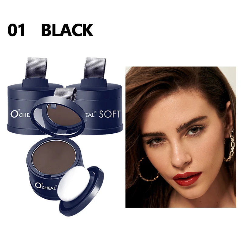 NEW 3 PCS Set Korean Hairline Fluffy Light Coffee Powder Repair Volume Powder Shadow Hair Concealer Coverage Fill Forehead Hairline Women Men Hair Care Accessories