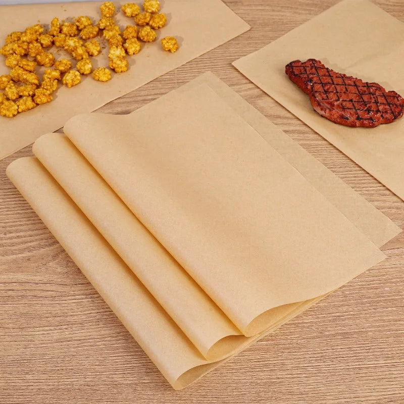 50 PCS Set 30x45cm Baking Paper Sandwich Wrappers Oil-Proof Fried Chicken Cooking Grilling Mat Paper Kitchen Food Wrapping Paper Baking Tools Set