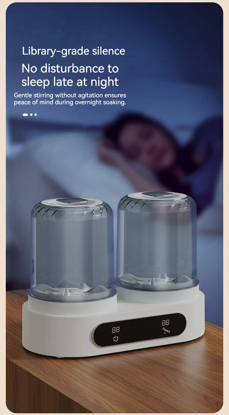 Double Cup Washing Machine for Underwear and Socks, Babies Clothes, Mini Laundry Cup, No Installation Needed, Small and Portable Home Indoor Outdoor Travel Camping Washing Machine