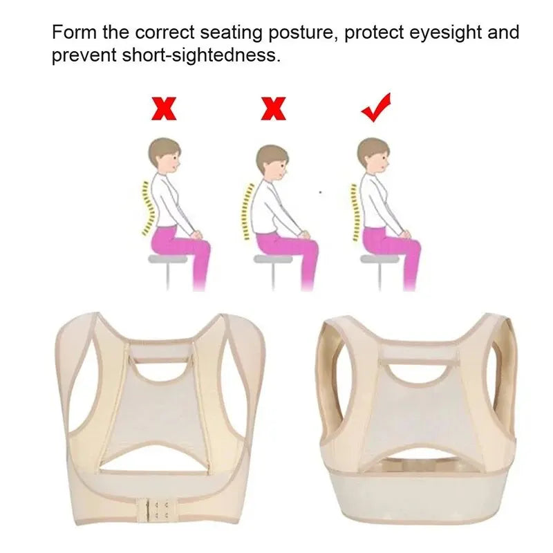 Shoulder and Back Correction with Spinal Support Invisible and Comfortable Constantly Reminding Sitting Posture