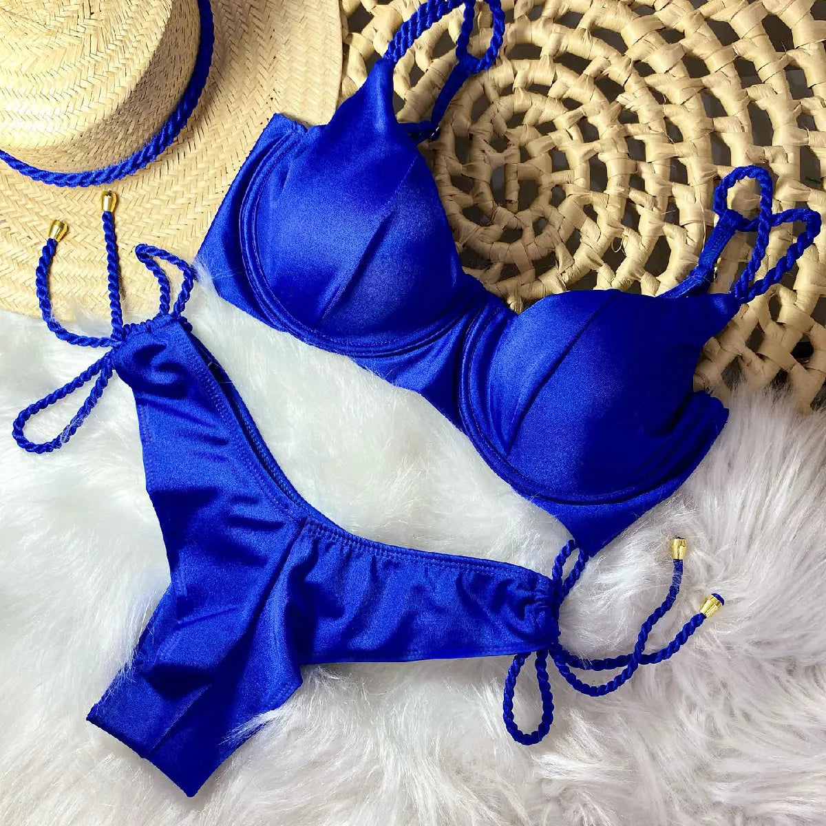 Women Sexy Brazilian Bikini Set Multi-Colors High Waist Black Girls Swimwear Push Up Bikinis Swimsuit Female Bathing Suit Ladies Sexy Beach Wear