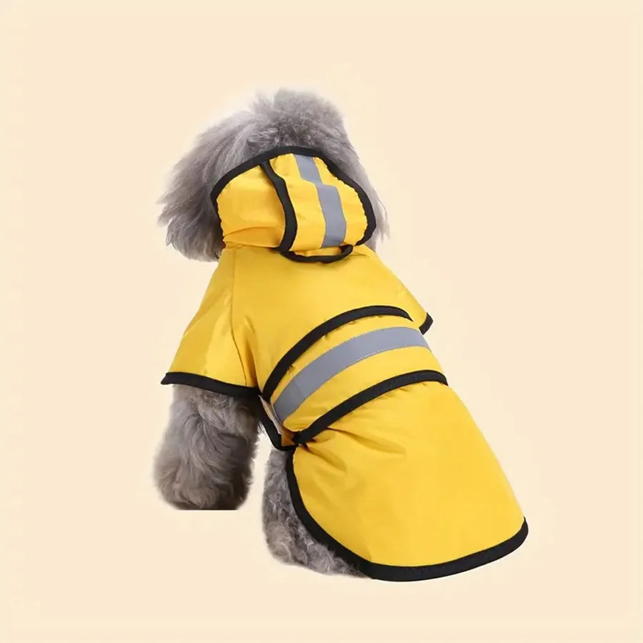 Keep Your Pet Dry And Comfortable - Adjustable Waterproof & Windproof Dog Raincoat!