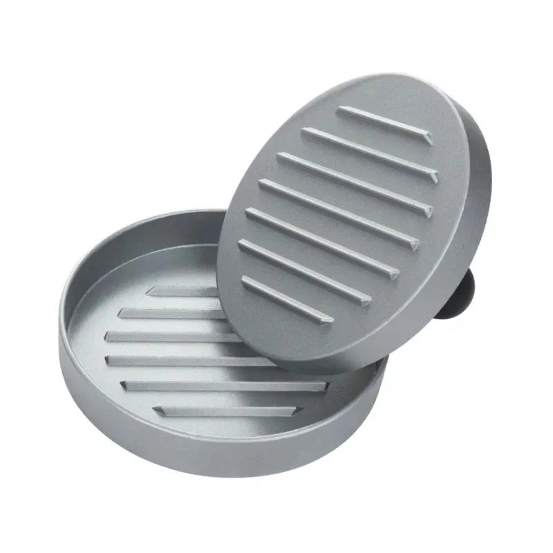 NEW Arrivals Stainless Steel Hamburger Patty Press Machine with Wooden Handle Non-Stick Patty Mold for Perfect Burgers Includes 100 Pcs Meat Pat Cooking Tools