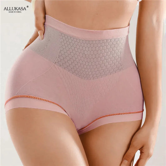 High Waist Women Panties Flat Belly Shaping Briefs Breathable Mesh Transparent Knickers Tummy Hip Lift Underpants