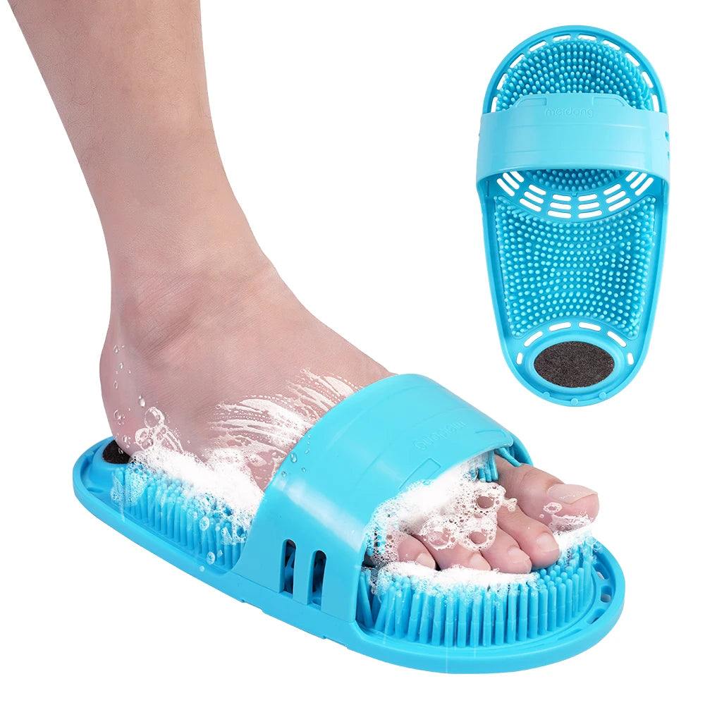 Silicone Foot Brush For Bathroom Clean Massage Slipper Wash Feet Exfoliating Wash Feet Bath Brushes Shower Scrubber Tools 1pcs