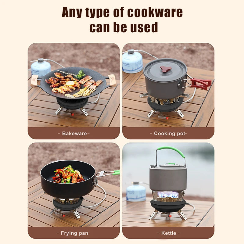 NEW Arrivals BRS-201A Portable Travel Camping Beach BBQ Gas Stove 16000W High Pressured Propane Butane Gas Burner Outdoor Emergency Stove with Piezo Ignition