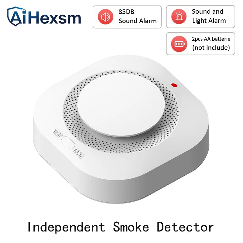 1-10 PCS Set Independent Fire Smoke Sensor Alarm Fire Protection Smokehouse Home Office Hotels Business Shops Security System Smoke Detector  Security Supplies