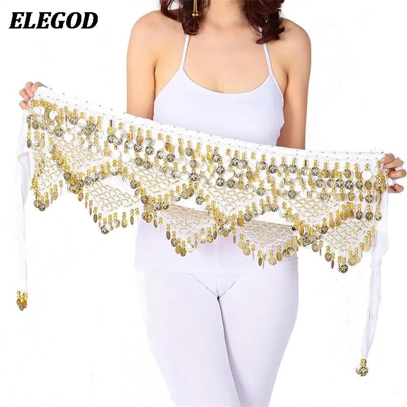 NEW Luxury Women Belly Dance Waist Belt Skirt Adult Sexy Indian Dance Hip Wrap Waist Chain Oriental Lady Belly Dance Hip Scarf Velvet Skirt